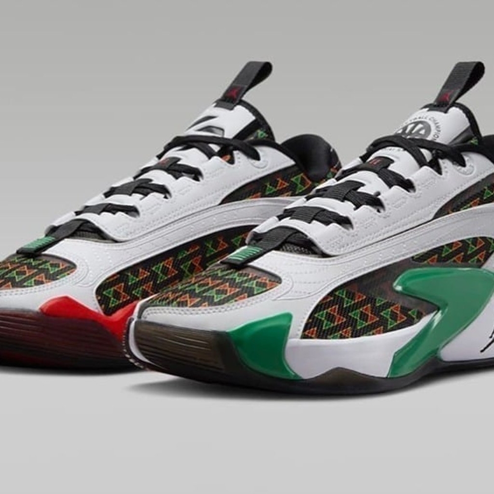 Jordan Athletic Shoes - White, Green, Red, Black